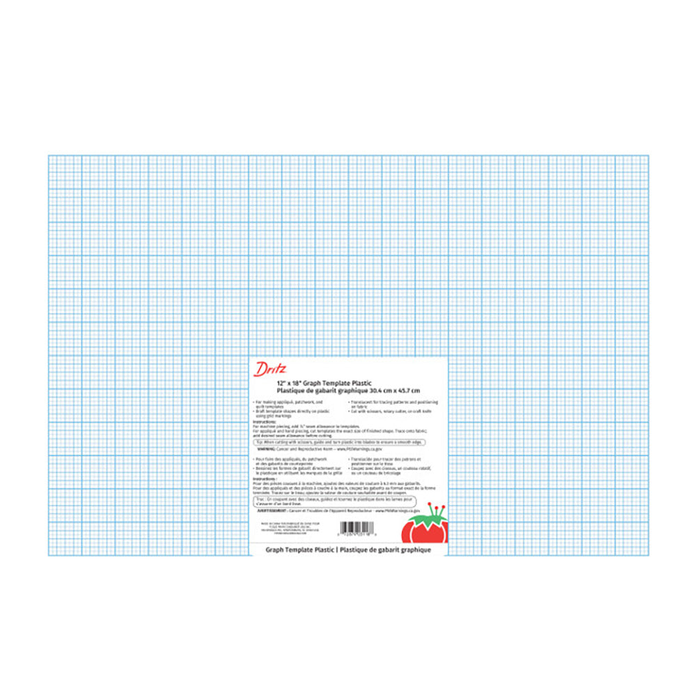 Dritz Gridded Template Plastic - Semi-Opaque - 12