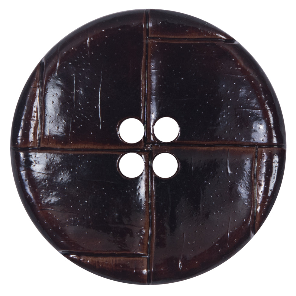 Italian Brown Faux Leather Button - 64L/40.5mm - Joann Fabrics