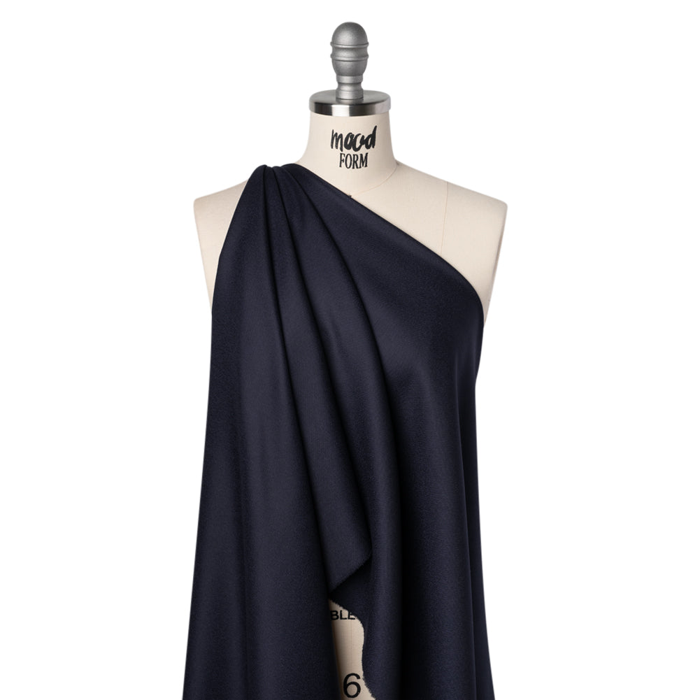 Virgin Merino Wool Twill Suiting Made in Italy - Navy - Joann Fabrics