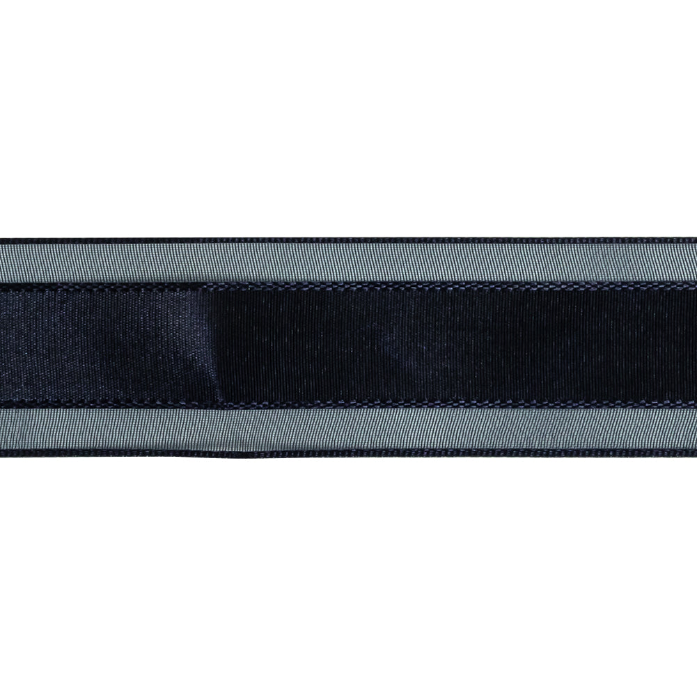 Eclipse Woven Ribbon with Sheer Organza Borders - 1