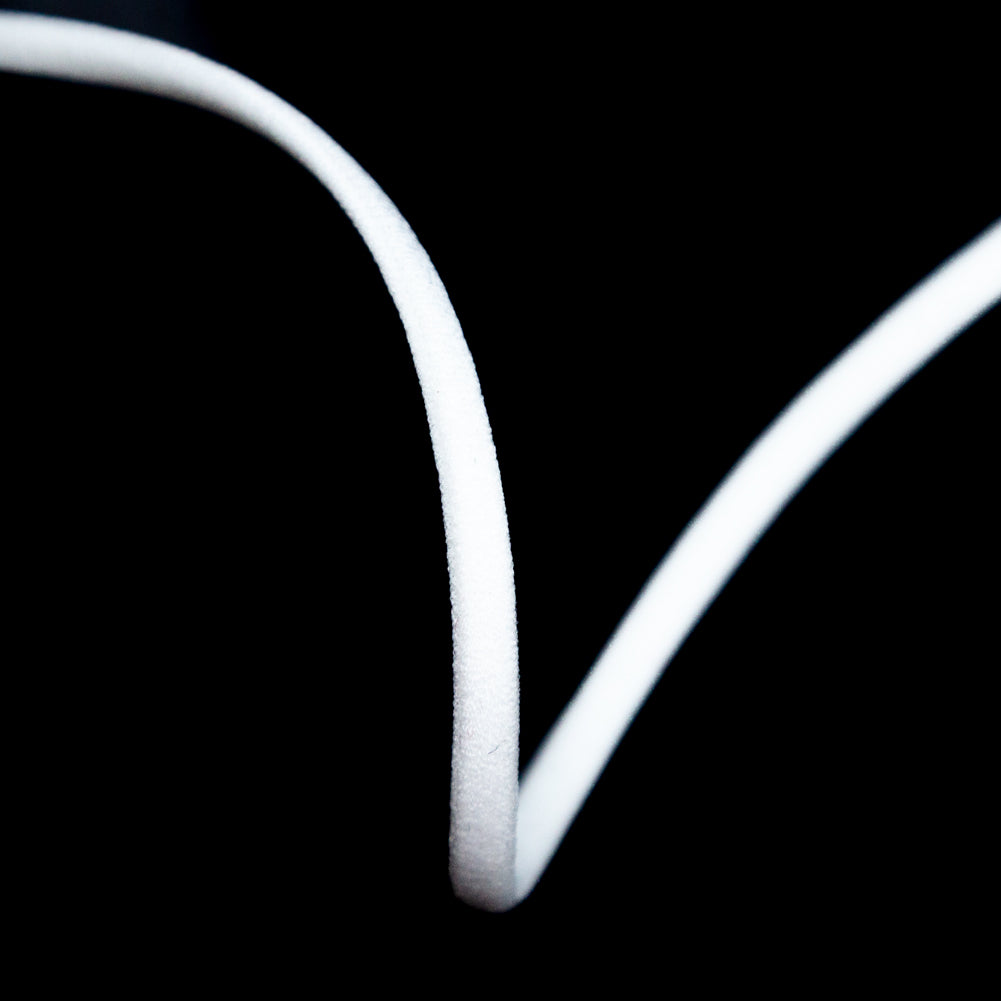 Italian White Elastic Drawstring - 0.125