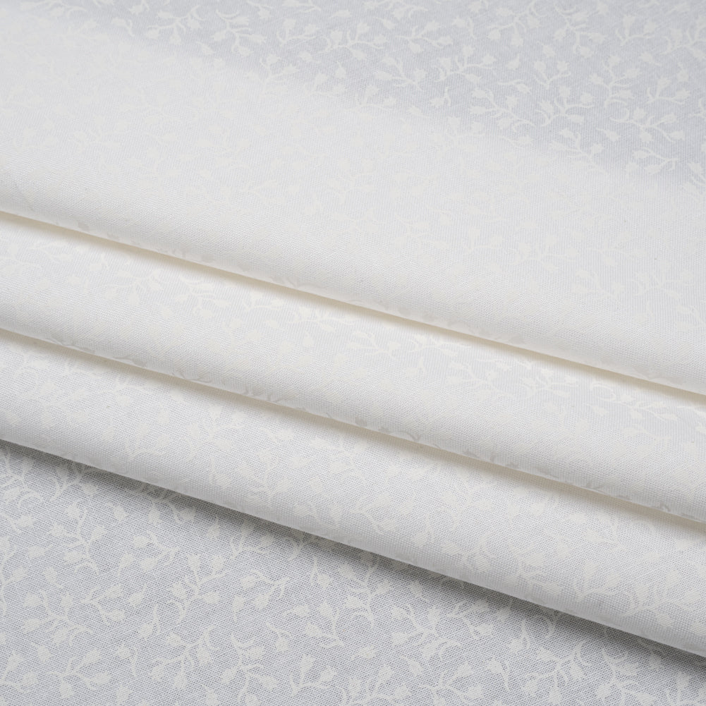 Printed Quilting Cotton by Patrick Lose for Northcott - White on White Baby's Breath Floral - Basically Black & White Collection - Joann Fabrics
