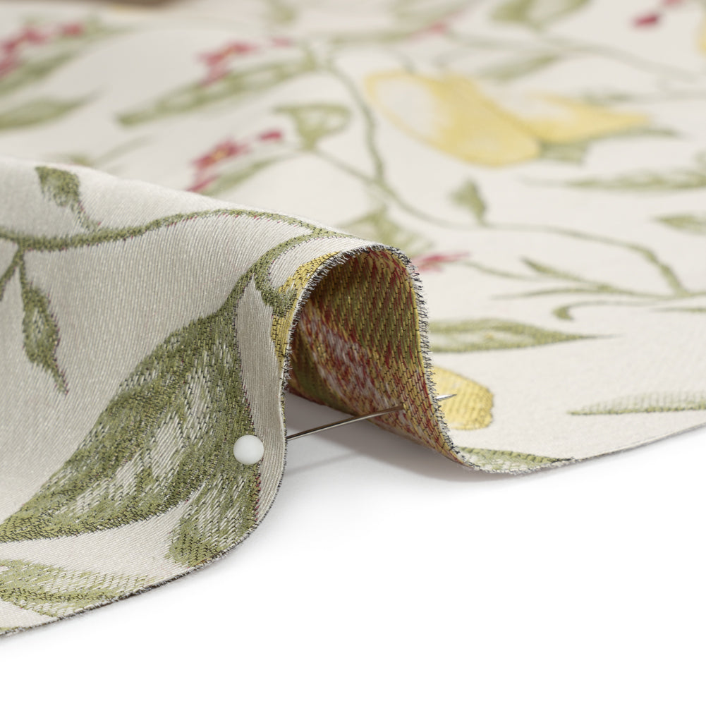 Drapery Jacquard - Lemon Yellow Lemon Trees - British Imported - Joann Fabrics