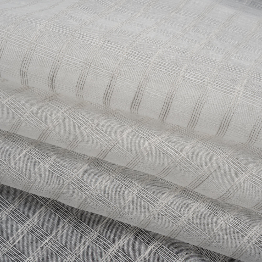 Double Wide Drapery Sheers Woven Fabric - Pebble Textured Checks - British Imported - Joann Fabrics