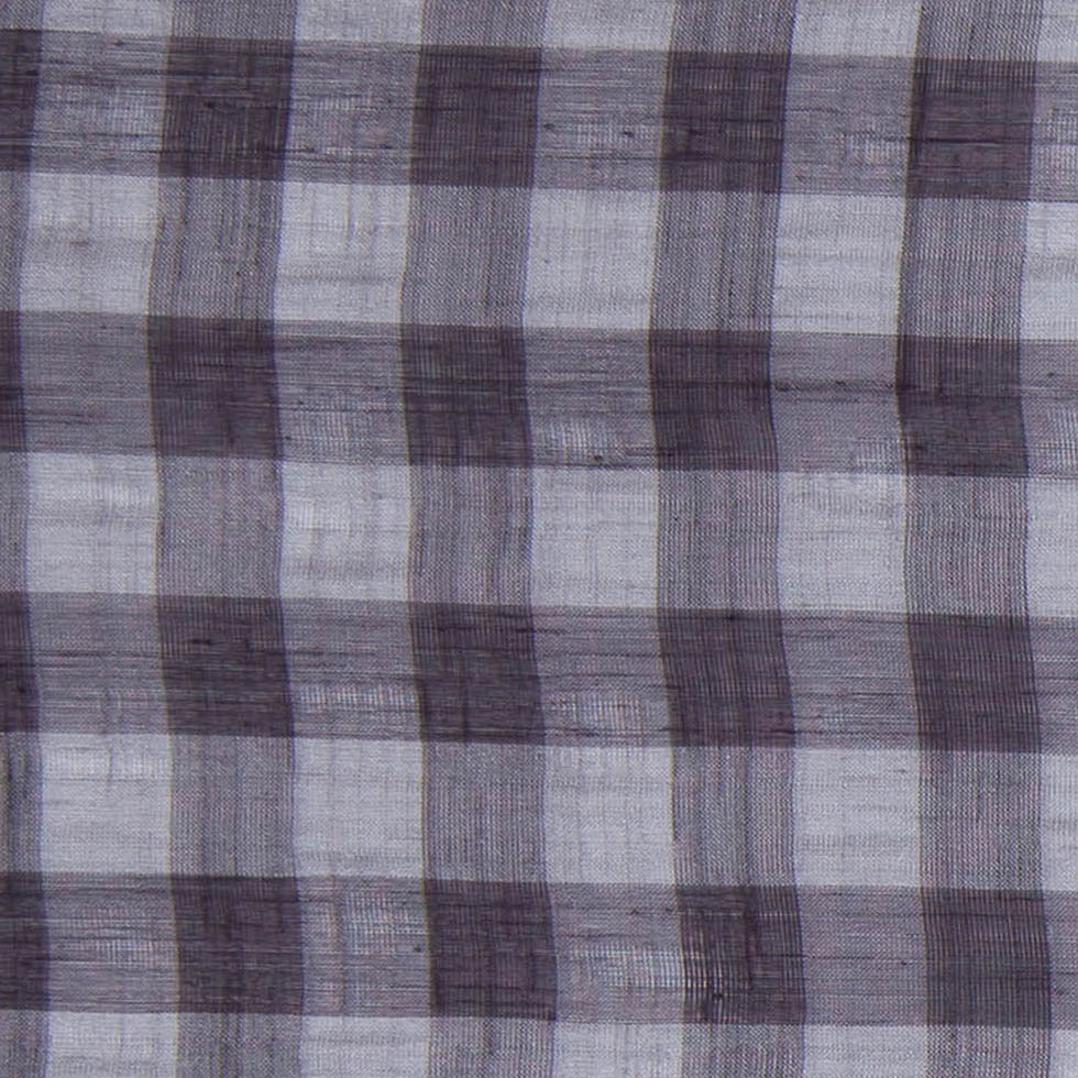 Slate Gray and Black Checked Semi-Sheer Poly Shirting - Joann Fabrics