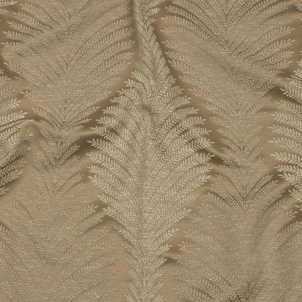 Cotton and Recycled Polyester Drapery Jacquard - Caramel Leaf Chains - British Imported - Joann Fabrics