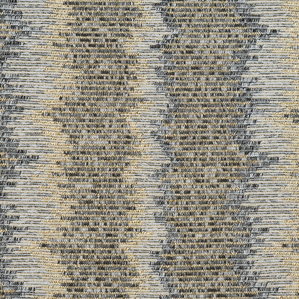 Charcoal and Metallic Gold Striped Stretch Knit - Joann Fabrics