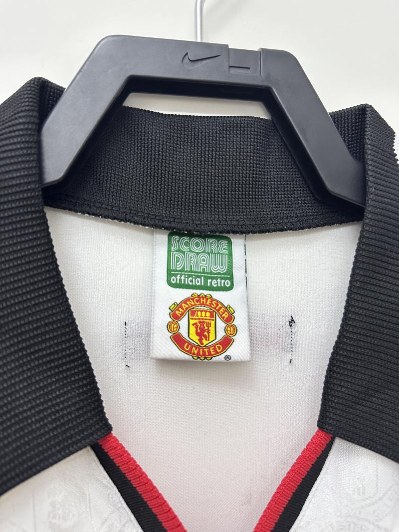 1998/1999 Retro Manchester United Away White Football Shirt 1:1 Thai Quality