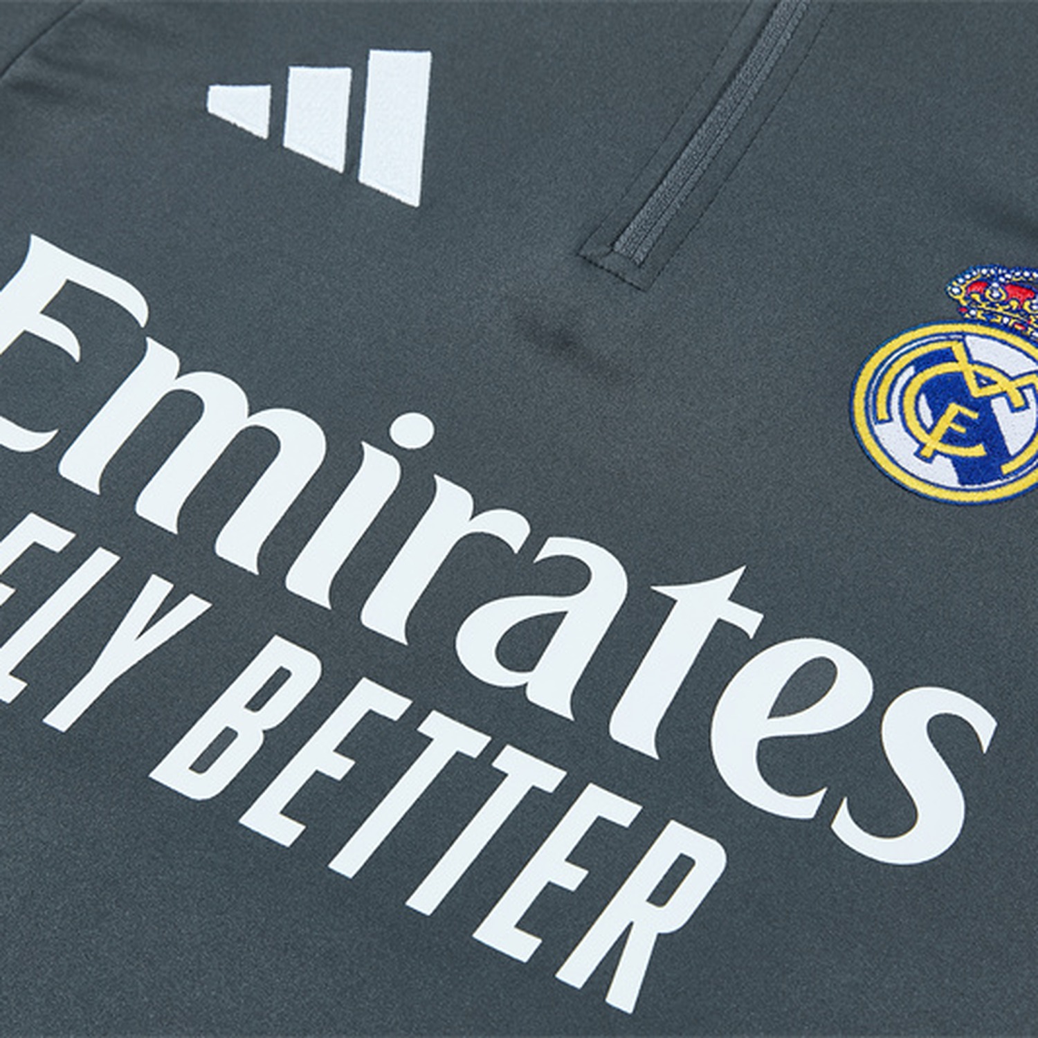Real Madrid 26-27 Kids Long Sleeve Training Set - Deep Grey Top & Deep Grey Pants - UnitedFutballJersey