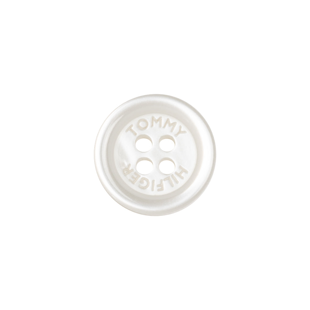 Tommy Hilfiger White Plastic 4-Hole Button - 24L/15mm - Joann Fabrics