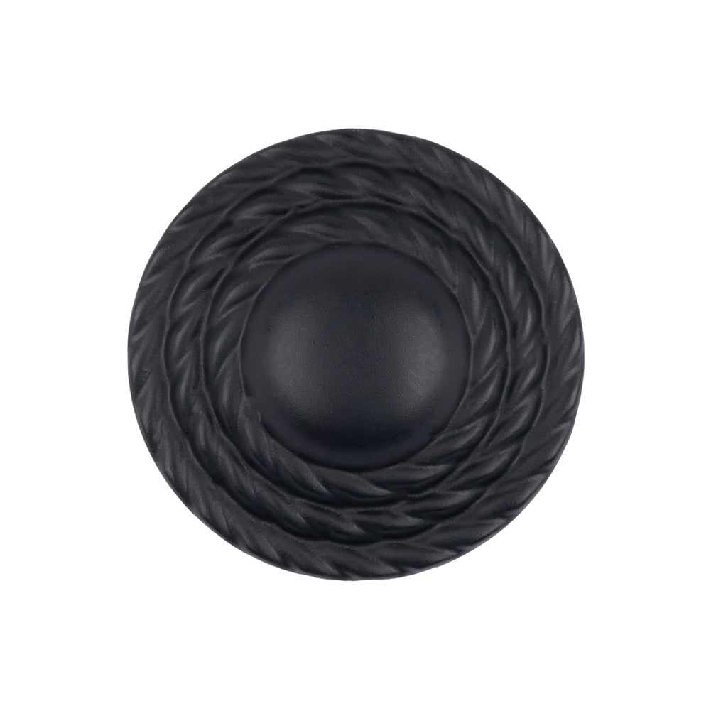 Black Tiny Mound Rope Textured Shank Back Button - 40L/25.5mm - Joann Fabrics