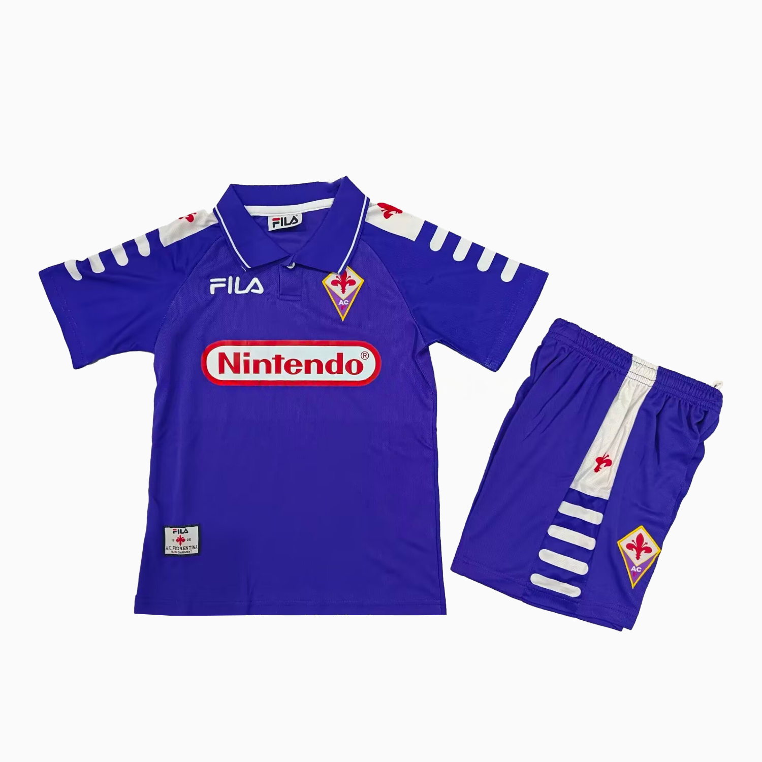 Retro Fiorentina 1998-99 Home Kids Kit - UnitedFutballJersey