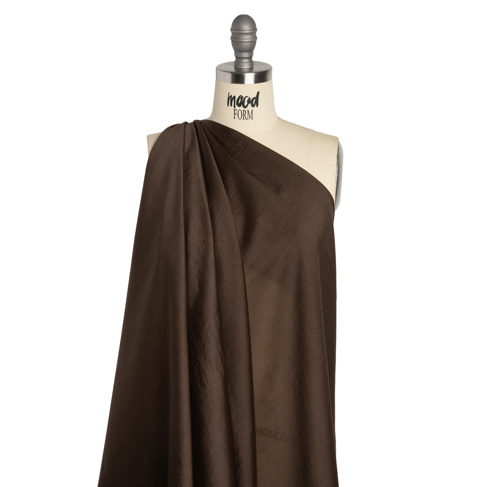 Lyocell and Polyester Lightweight Shirting - Chocolate Brown - Designer Deadstock - Joann Fabrics