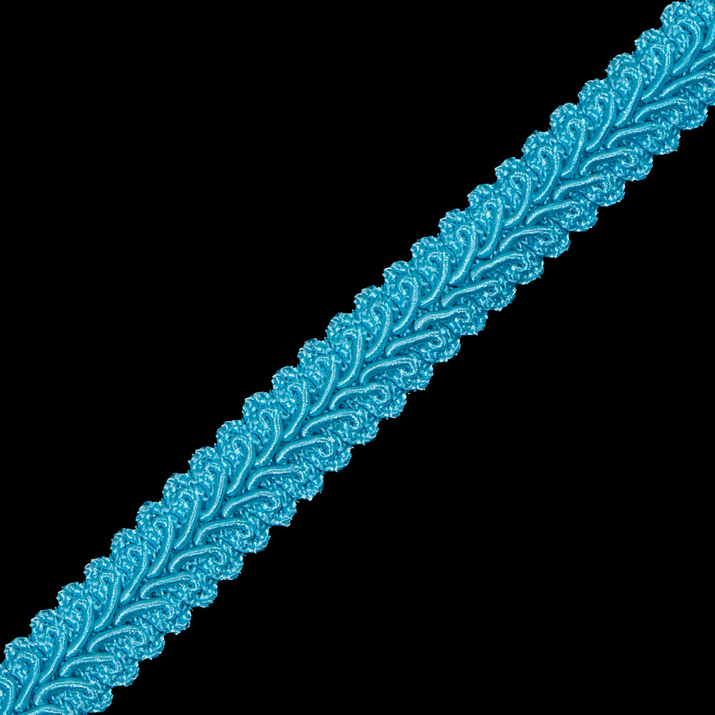 Algiers Blue Braided Flat Cord - 0.5