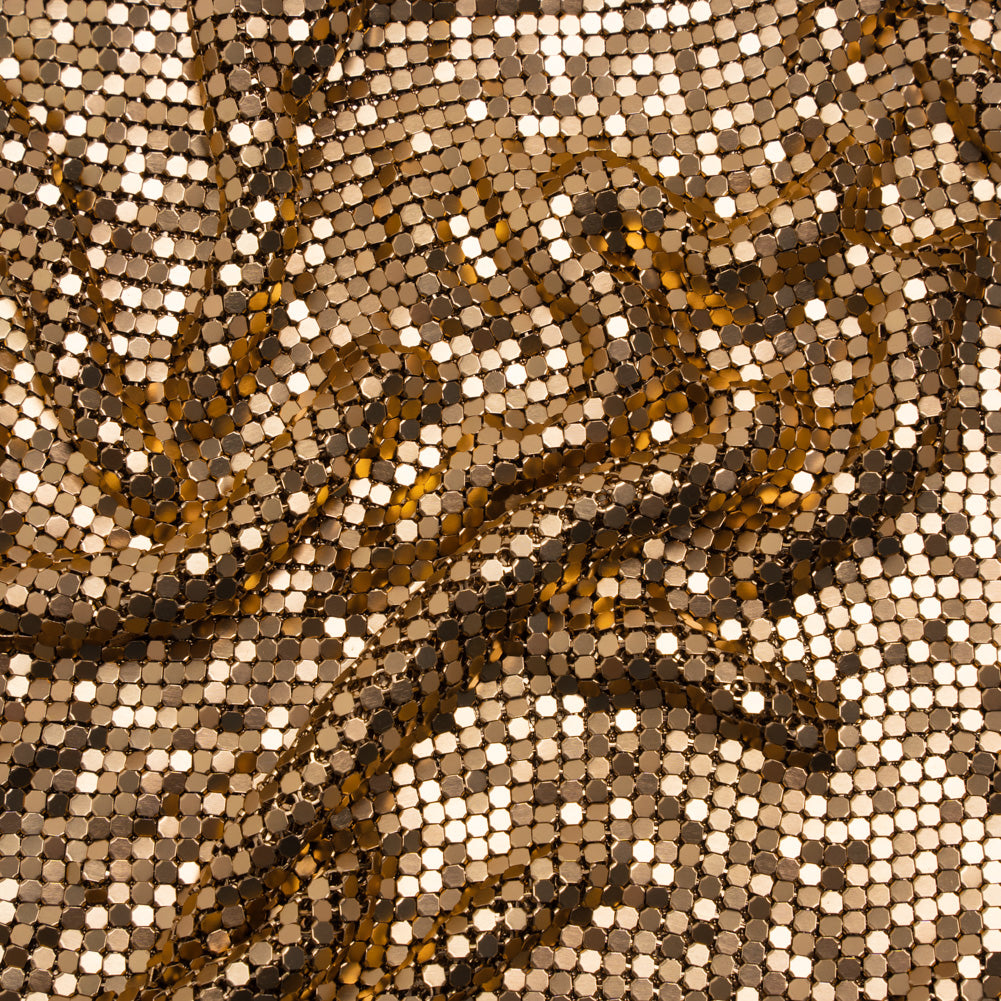 Aluminum Chainmail Fabric Panel, 3mm Tubular - Gilded Bronze - Joan Collection - Joann Fabrics