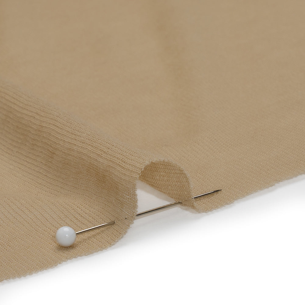 Lightweight Cotton Interlock Knit - Latte Beige - Designer Deadstock - Joann Fabrics