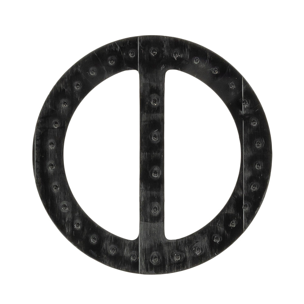 Vintage Crystal Rhinestones and Black Circular Plastic Slider - 2