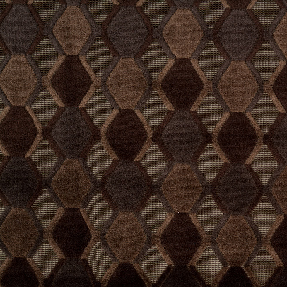 Brown Geometric Velvet - Joann Fabrics