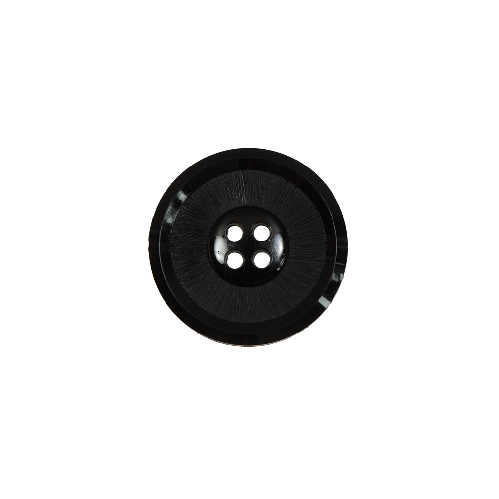 Italian Black Plastic 4-Hole Button - 24L/15mm - Joann Fabrics