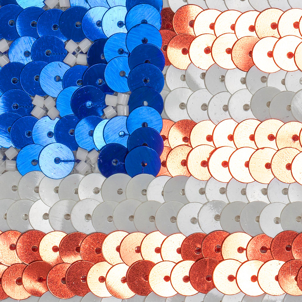 Vintage Small American Flag Beaded and Sequins Applique - Joann Fabrics