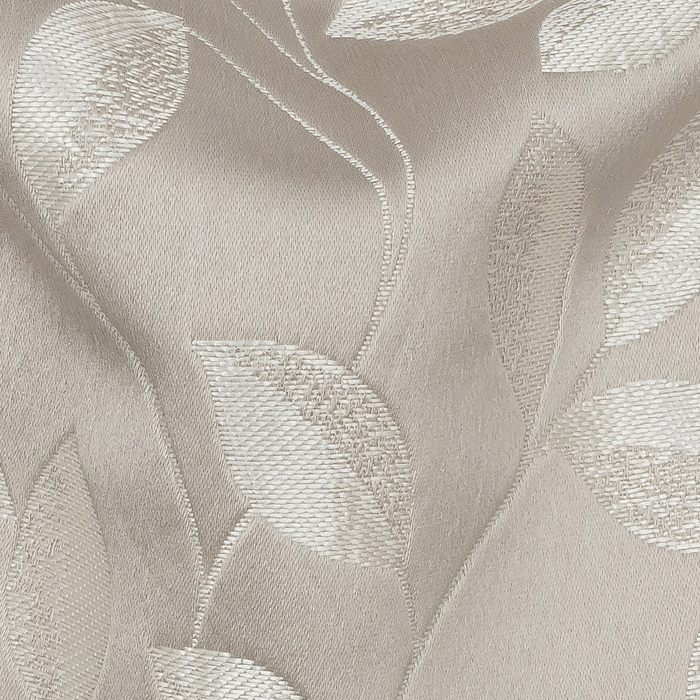 Satin-Faced Jacquard - Taupe Foliage - British Imported - Joann Fabrics