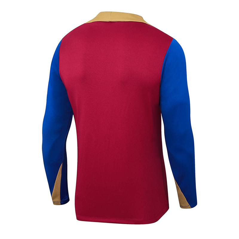2024/2025 Barcelona Half-Pull Training Suit Red Blue Jersey Set