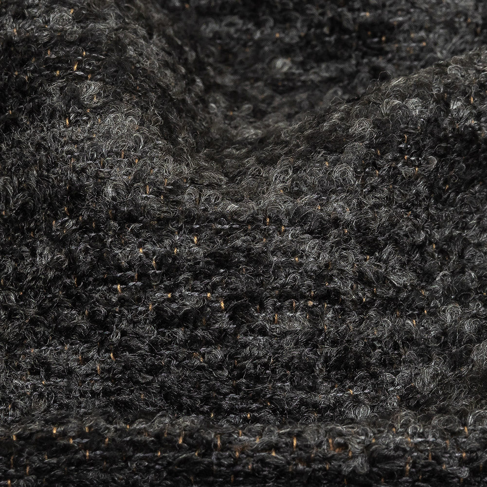 Onyx Striated Upholstery Boucle with Tan Woven Backing - Joann Fabrics