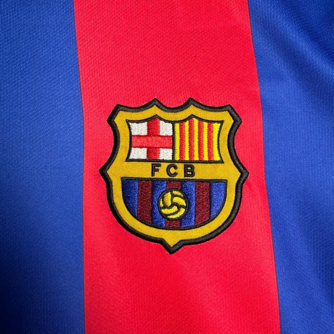 2004/2005 Retro Barcelona Home Collarless Football Shirt 1:1 Thai Quality