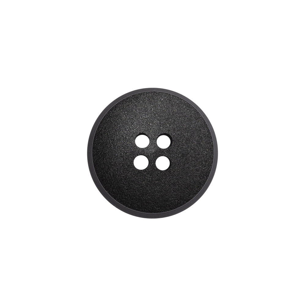 Plastic 4-Hole Button - Matte Black Glossy Rim - 28L/18mm - Joann Fabrics