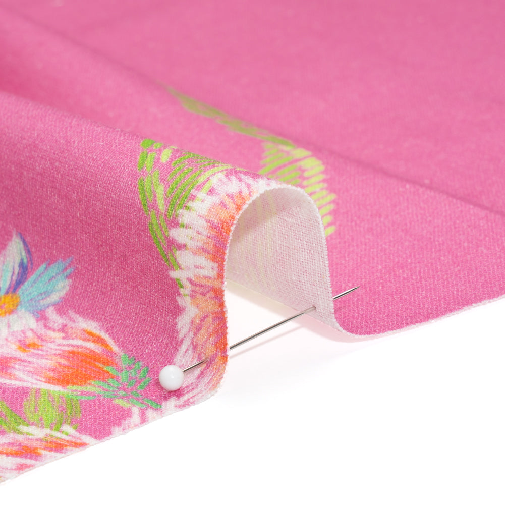 Mood Exclusive Pink Stitch by Stitch Linen and Cotton Woven - Joann Fabrics