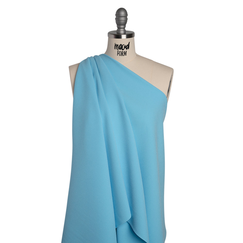 Stretch Polyester Crepe by Alex Perry - Sky Blue - Designer Deadstock - Joann Fabrics