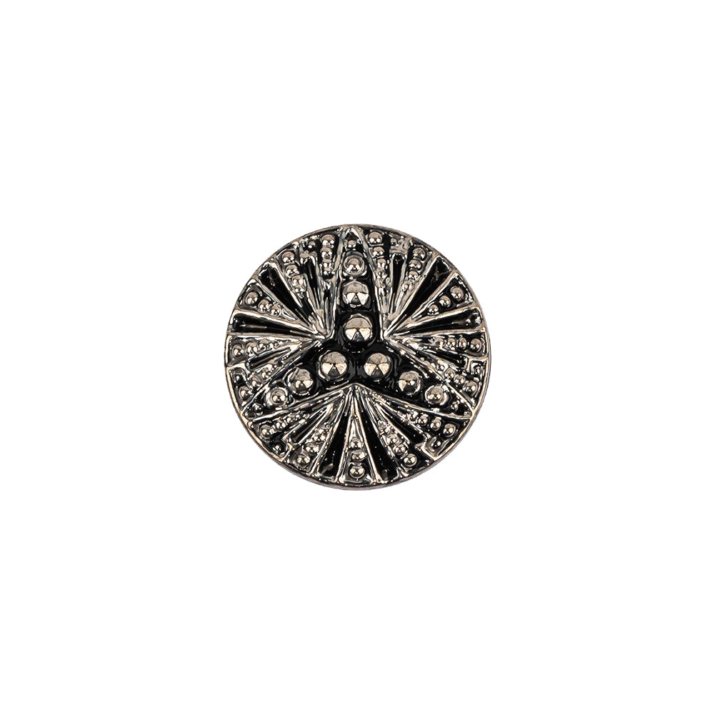 Vintage Gunmetal Classical Shank Back Glass Button - 22L/14mm - Joann Fabrics
