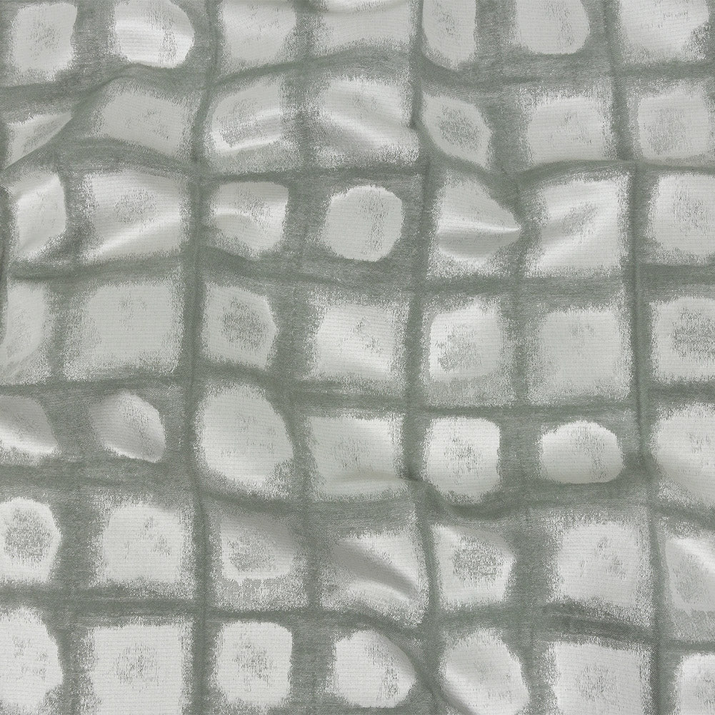 Drapery Jacquard - Seafoam Painterly Squares - British Imported - Joann Fabrics