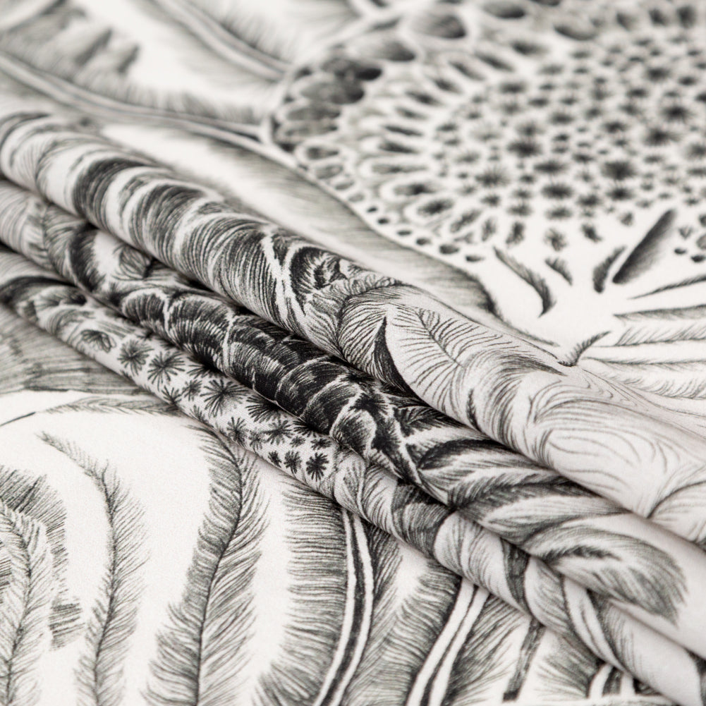 Cotton Voile - Black and White Sunflowers - Mood Exclusive Floral Hideaways Print - Joann Fabrics