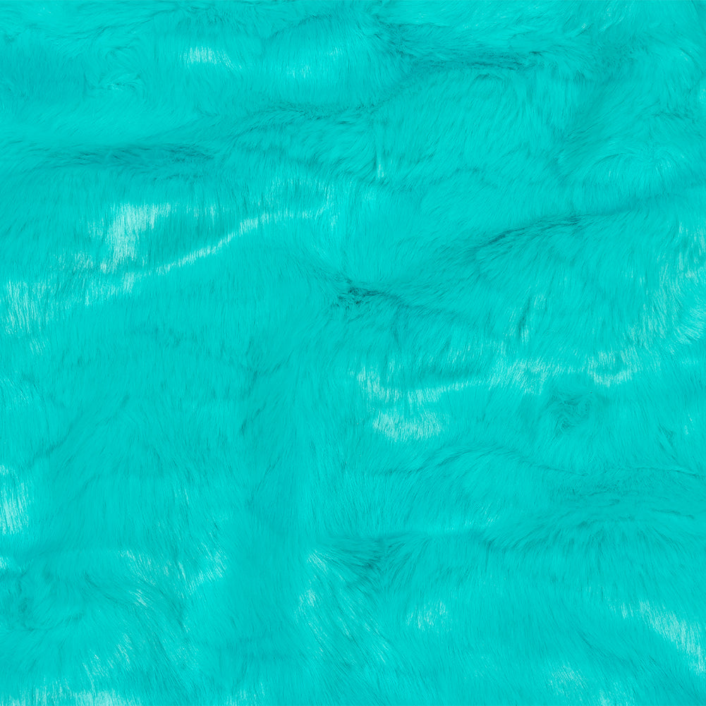 Luxury Faux Fur - Turquoise Abstract Tonal - Joann Fabrics