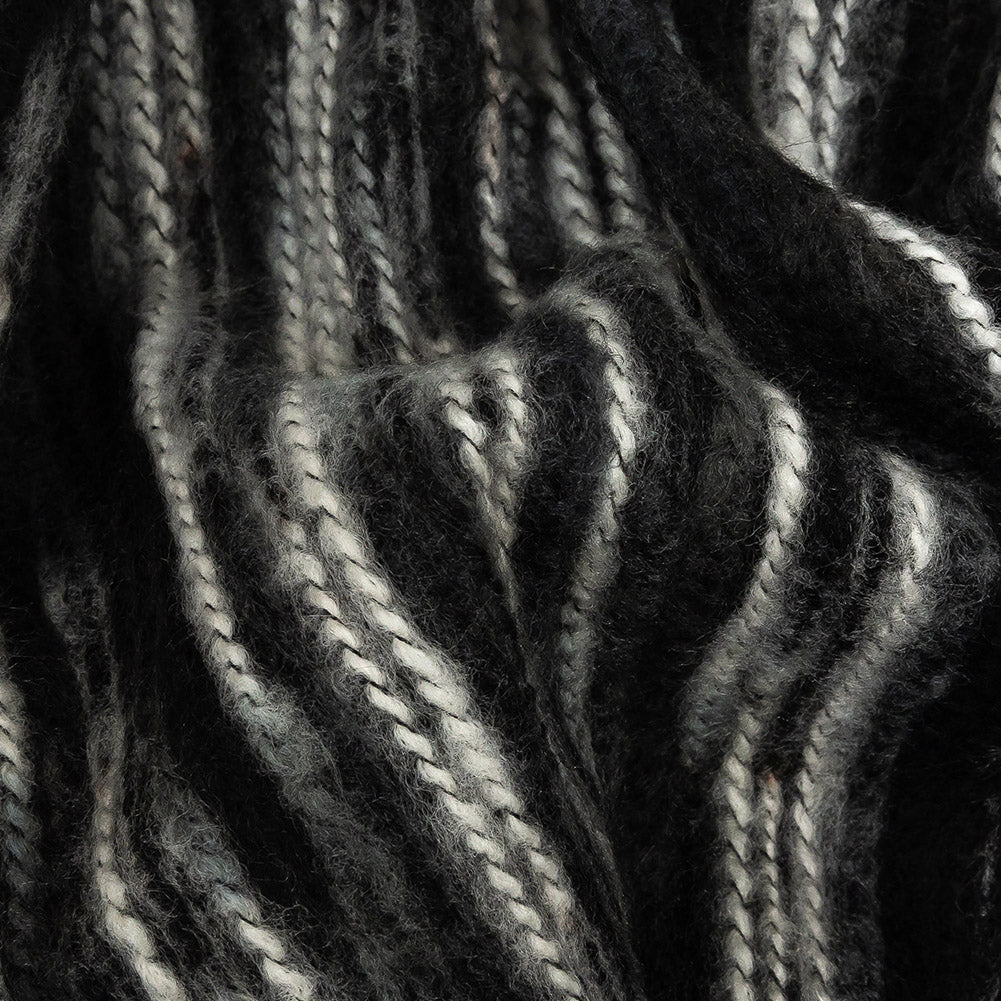 Black, Gray and White Striated Novelty Chunky Knit - Joann Fabrics