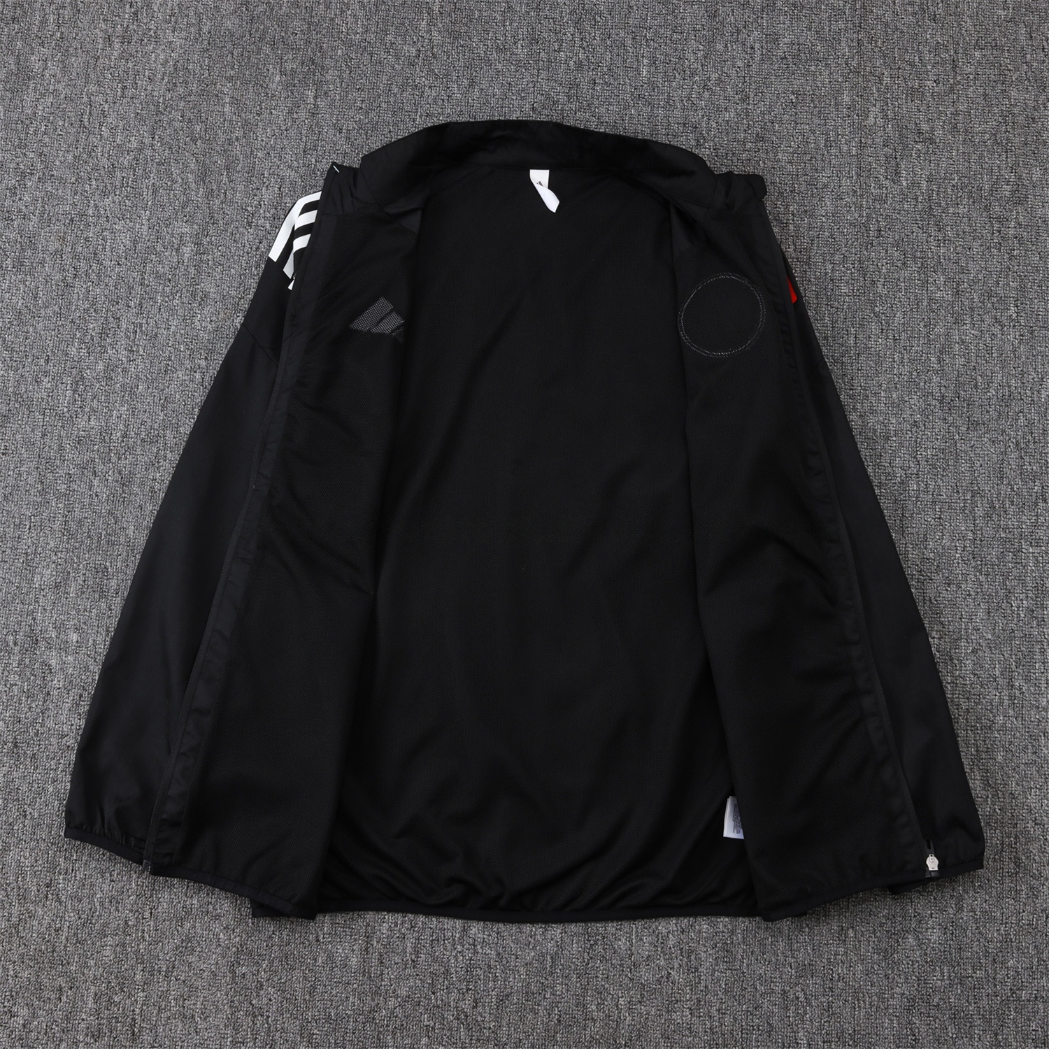 Ajax 25-26 Windbreaker Training Set - Black Top and Pants - UnitedFutballJersey