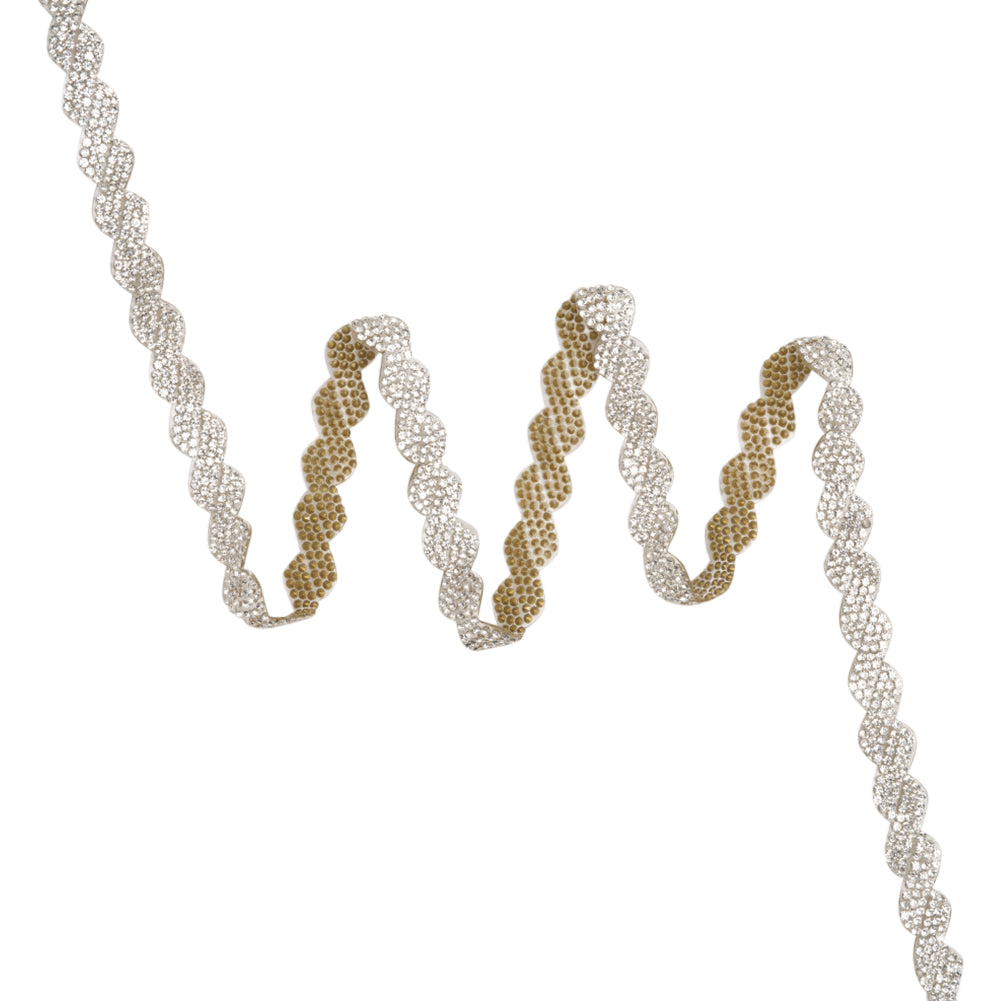 Yaya Han Iron-On Rhinestone Trim - Clear Crystal Twists, 0.5