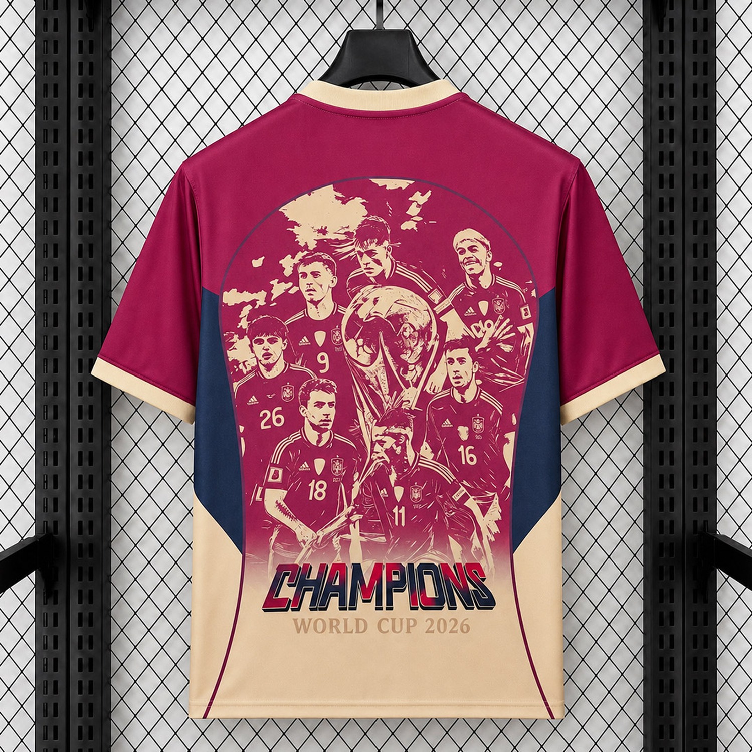 【Two-Crown Star】Spain 2026 World Cup Champions Hero Special Jersey - Fans Version - UnitedFutballJersey