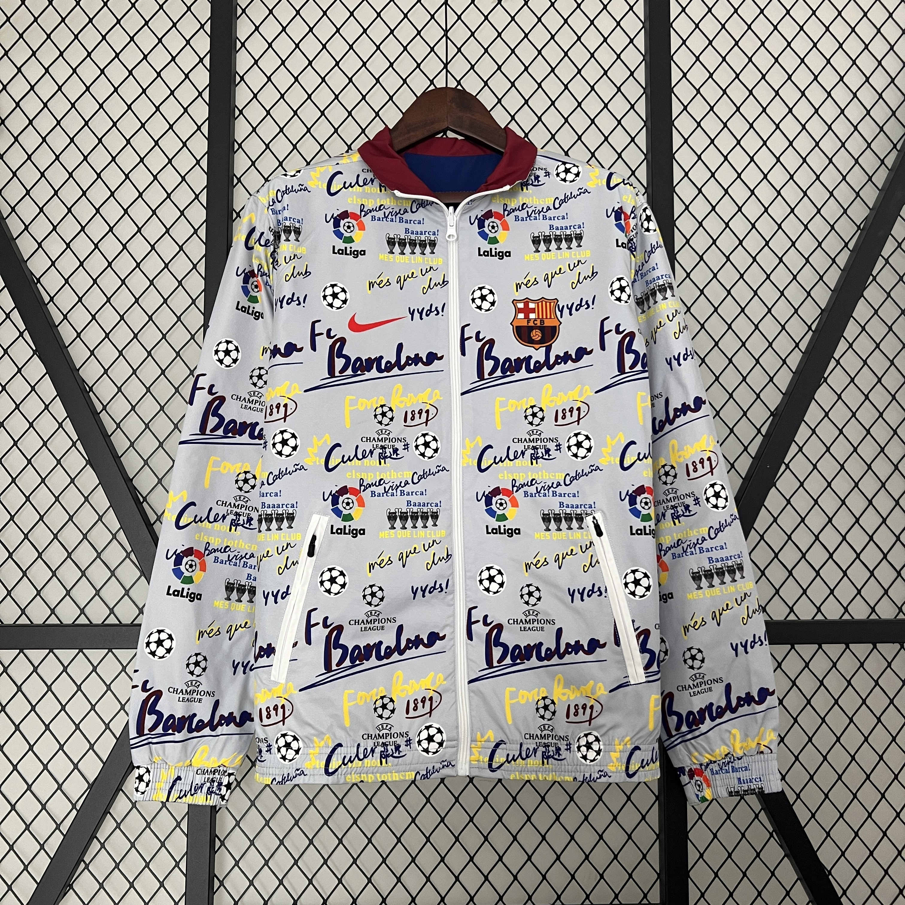 2025/2026 Barcelona Reversible Windbreaker Soccer Jersey 1:1 Thai Quality 04