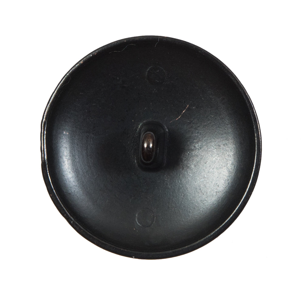 Italian Black Ribbed Metal Shank Back Button - 44L/28mm - Joann Fabrics