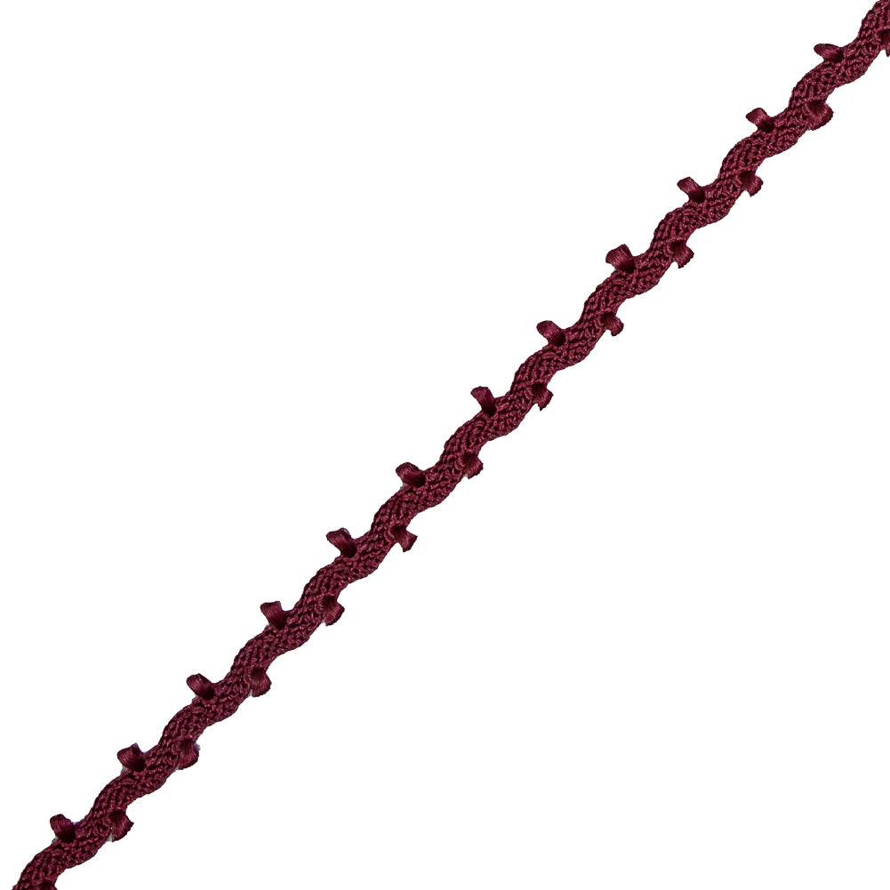Wine European Crochet Trim - 0.25