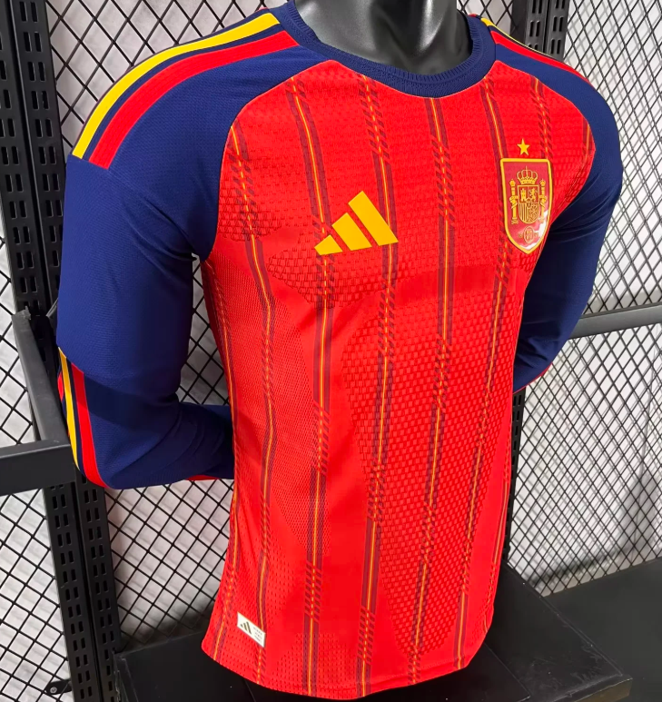 2026 Long Sleeve Player Version Spain Home Football Jersey 1:1 Thai quality