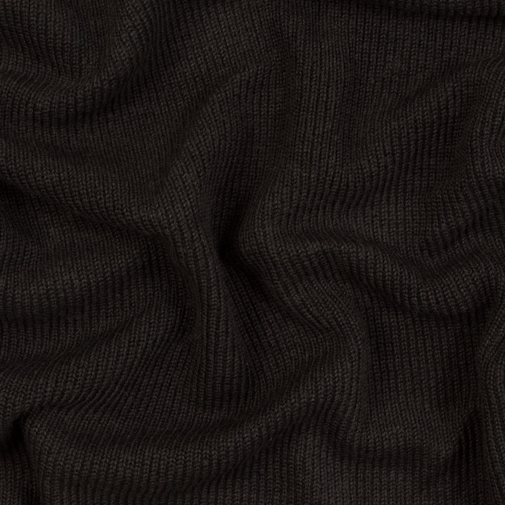Brown Wool Ribbed Knit with Black Scuba Backing - Joann Fabrics