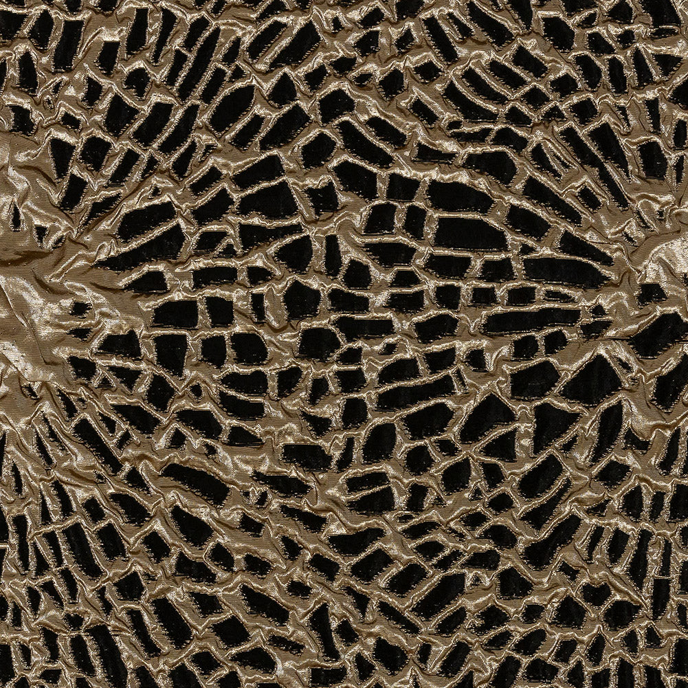 Metallic Black and Gold Abstract Luxury Brocade - Joann Fabrics