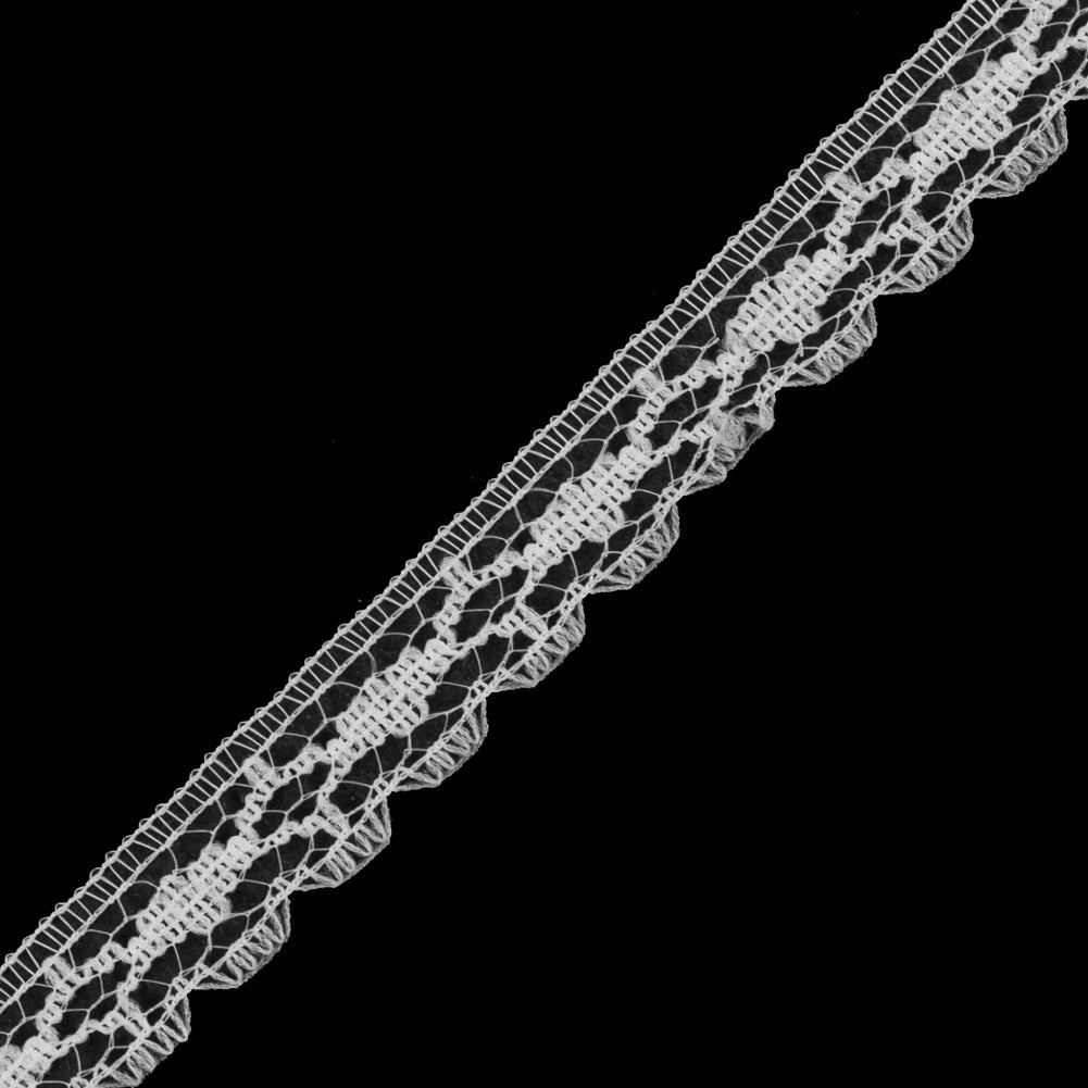White Fine Lace Trim - 0.5