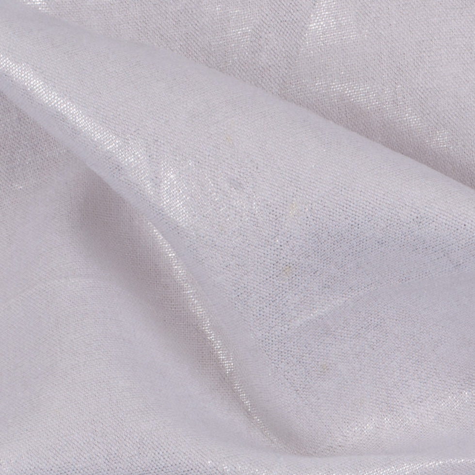 Metallic Silver and White Medium-Weight Linen Woven - Joann Fabrics