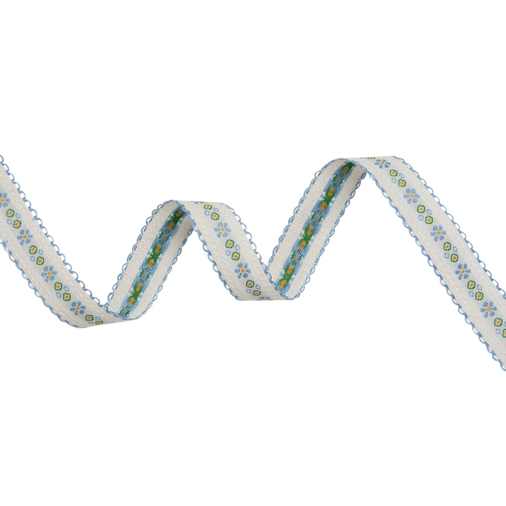 Jacquard Ribbon with Scalloped Edges - 0.875