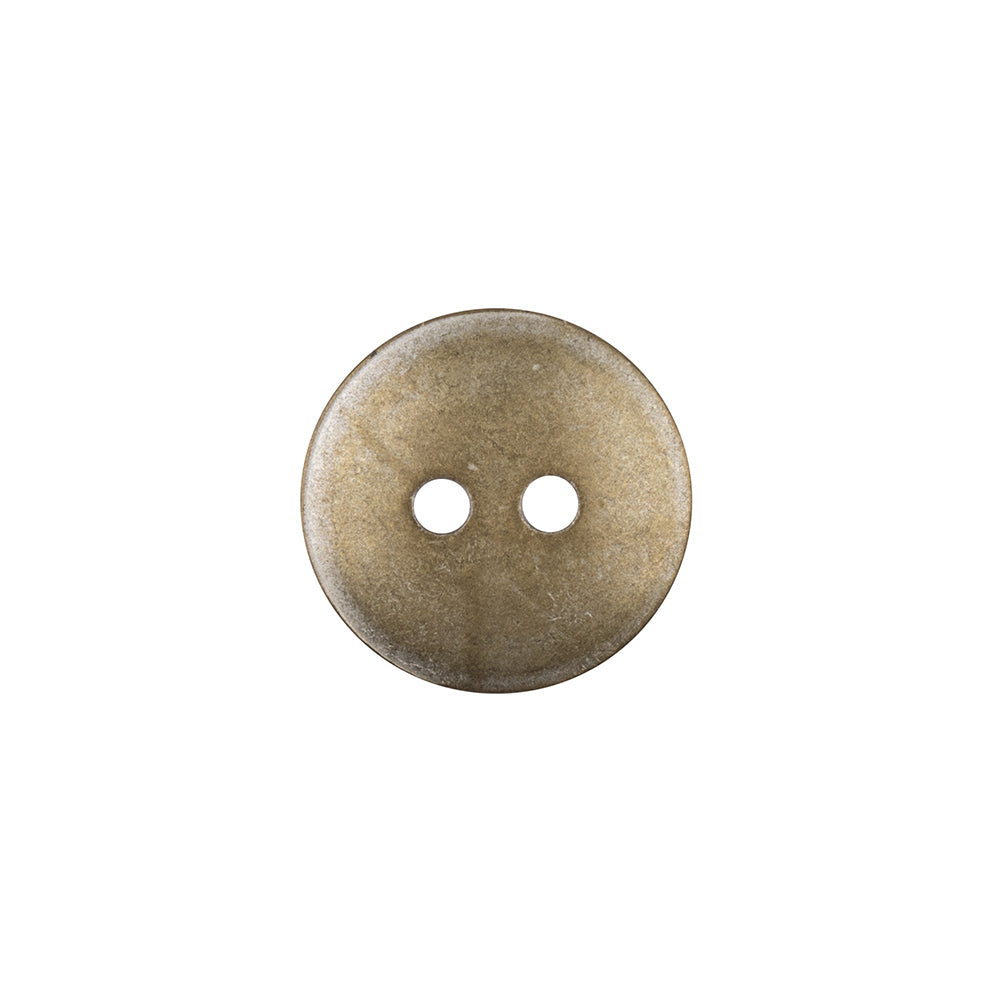 Italian Silver Brass Geometric 2-Hole Metal Saucer Button - 24L/15mm - Joann Fabrics