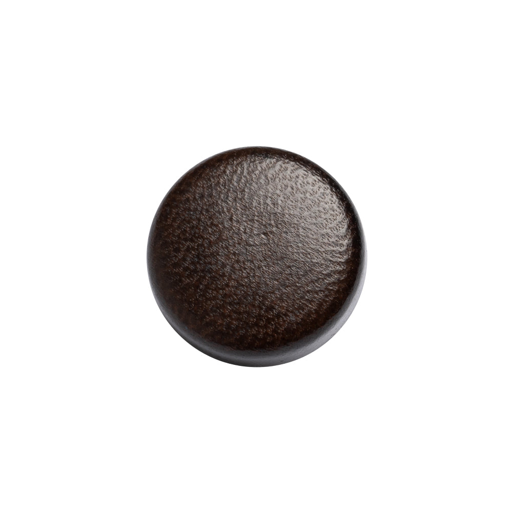 Italian Brown Flat Top Leather Shank Back Button - 28L/18mm - Joann Fabrics